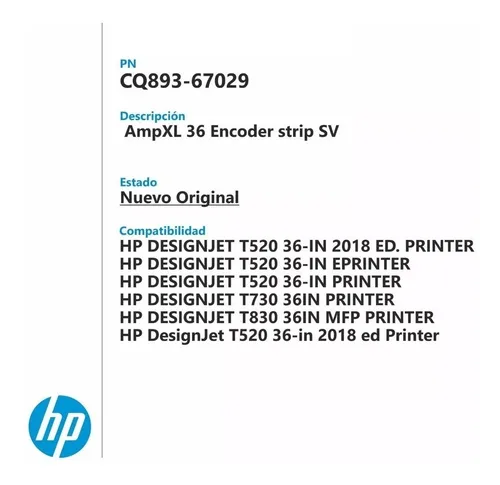 Encoder Plotter Hp T520 T730 T830 Strip 36 Pulgadas Original