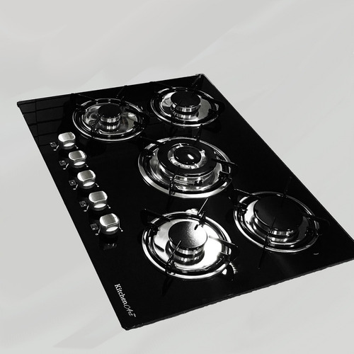 Imagen 7 de 7 de Cocina Encimera A Gas 5 Quemadores Con Vidrio Templado Nueva