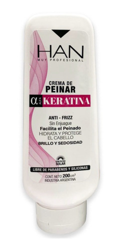 Han Crema Para Peinar Con Keratina Apto Metodo Curly X 220cc