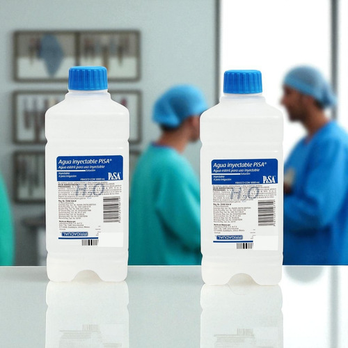 Agua Inyectable Estéril Frasco 1000 Ml Pisa 2 Pack