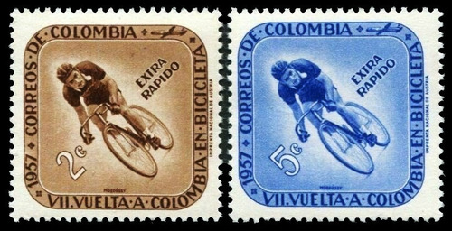 Tour De Ciclismo - Colombia 1957 - Serie Mint