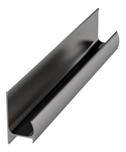 Perfil J Aluminio Negro Curvo Mueble Alacena 18 Mm Aplicar