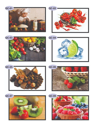 Imagem 3 de 10 de 5 Pôsters Cartaz Cozinha Gourmet Para Emoldurar 40x30cm