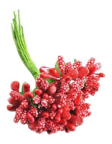2 Um Pistola De De Flor Artificial 12pcs Para Vermelho