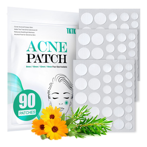 Tktk Parches Para Espinillas Para Acne, 4 Tamanos, 90 Unidad