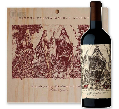 Vino Malbec Argentino Catena Zapata Caja Madera X 4 Unidades