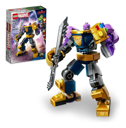 Kit Lego Marvel Armadura Robótica De Thanos 76242 113 Piezas