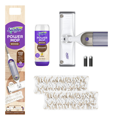 Swiffer Powermop - Kit De Trapeador De Madera Para Limpieza