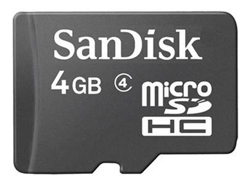 Tarjeta de memoria SanDisk SDSDQM-004G-B35A con adaptador SD 4GB