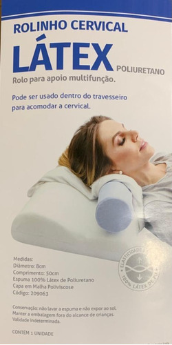 Rolinho Cervical Em Látex Para Apoio Multifunção