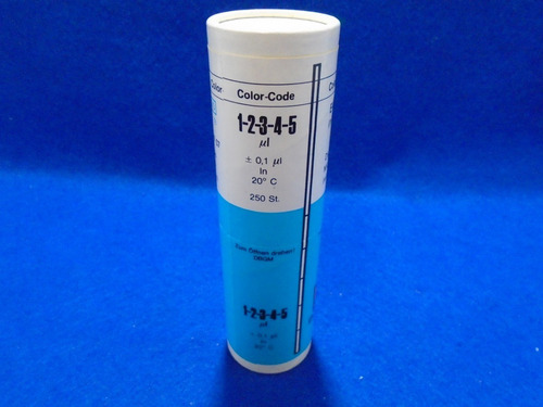 Micropipeta Desechable Con 5 Aforos(1, 2, 3, 4 Y 5 Ul) 125mm