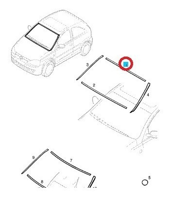 Moldura Parabrisas Superior Corsa 2 Original Gm 9113746