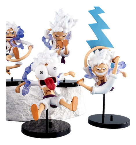 Figura Luffy One Piece Set X5 Gear 5 Dios Del Sol Nika Anime