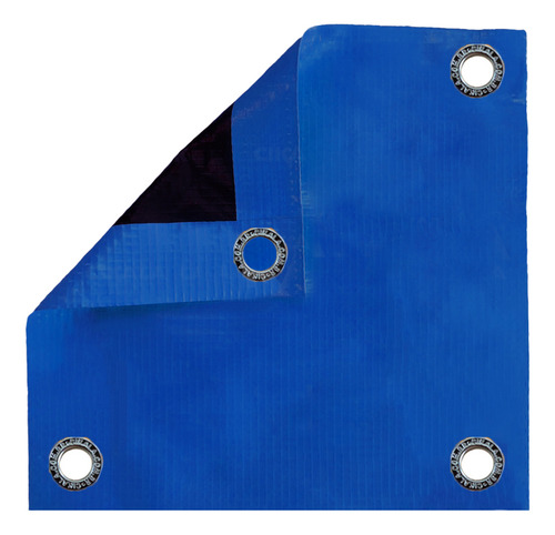 Lona 5x5m Pvc Ck400 Micras Azul/preto Cobertura Caminhão
