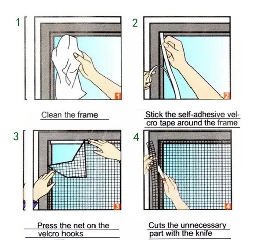Imagen 7 de 9 de Pack 3 Malla Mosquetera Para Ventanas Mosquitera (130x150)