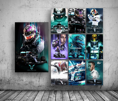 Pósters Hamilton Schumacher Senna F1 Leyendas Formula 1