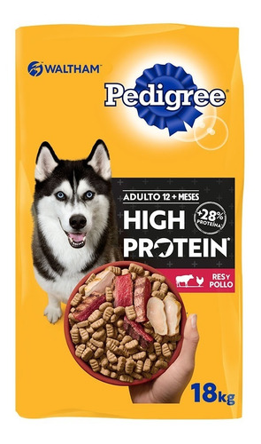 Pedigree Croquetas High Protein De Adultos Res Y Pollo 18kg