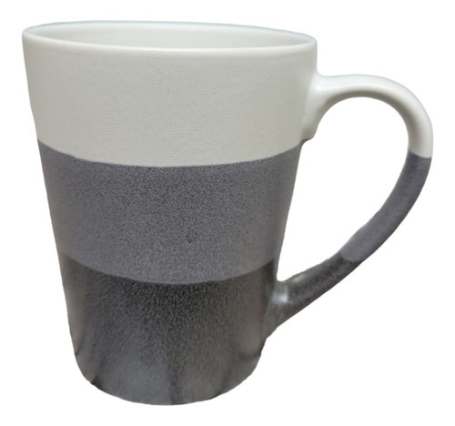 Jarro Mug Conico Liso Degradé Gris 280ml Cerámica