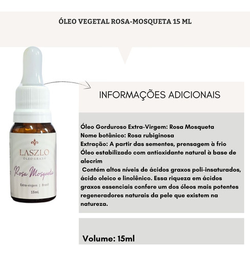 Óleo Vegetal Jojoba 15ml E Rosa Mosqueta 15ml Laszlo Nfe