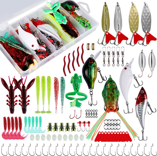 Kit Accesorios D/pesca Nswdhy Señuelos Plástic Suave/gusanos