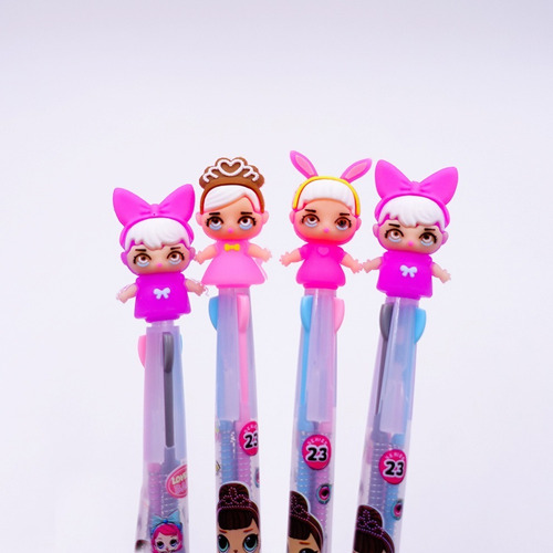 Lol Combo 12 Lapicera Diseño Muñeca Goma 3 Colores Souvenir