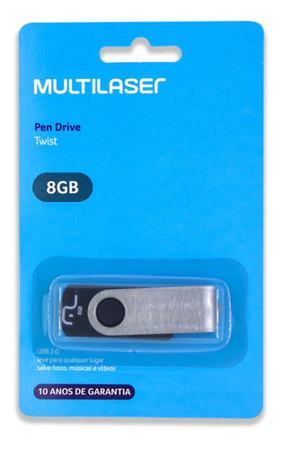 Imagem 3 de 5 de 10 Pen Drive Twist 8gb Usb Multilaser - 10 Cartelas