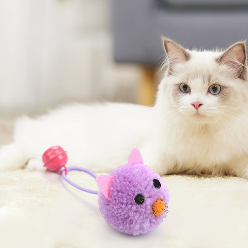 3 Juguete Interactivo Para Gatos, Violeta 12cmx2cmx5cm