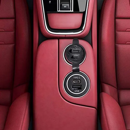 Damavo Ym1218 Usb C Y Usb A Puerto Dual Cargador De Coche En