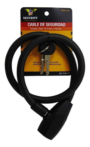 Cable Candado Guaya Seguridad 74cm Bicicleta Moto Security