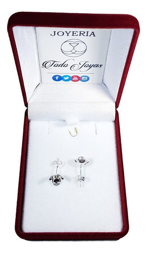 T Aros De Flor Tres Petalos Baño Plata / Todojoyas