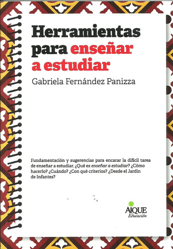 Herramientas Para Enseñar A Estudiar - Gabriela Fernandez Pa