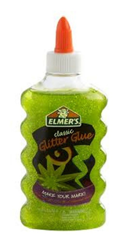 Pegamento Elmers Glitter Brillo Verde Ideal Slime 177ml  