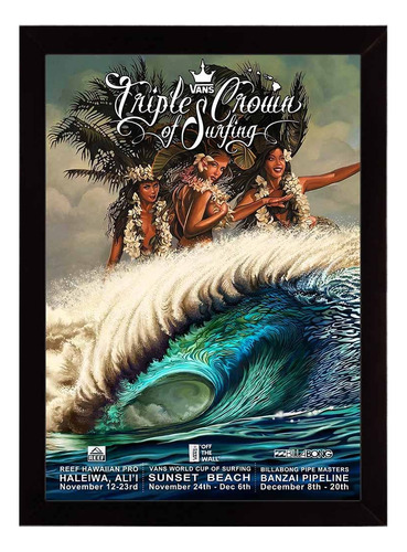Vans Triple Crown Of Surfing 2015, Quadro C/ Moldura 33x24cm