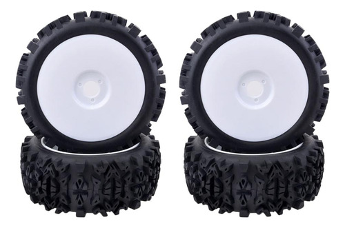 4 Peças De Pneus E Rodas 1/8, Cubo Hexagonal De 17 Mm, Inser