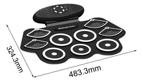 Juego De Batería Enrollable De Silicona, Portátil,