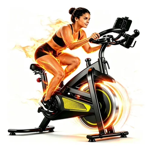 Bicicleta Ergométrica Spinning Profissional Inércia 13kg App Vermelho 1.2v
