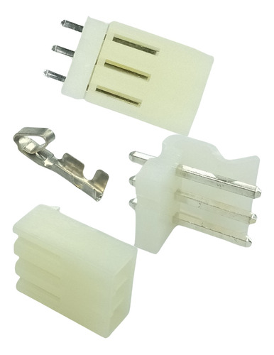 Conector Polarizado De Recto 3 Pines Grande Pack De 10 Und