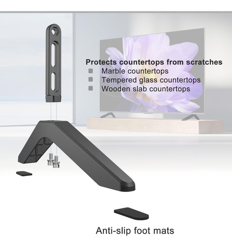 2pcs Tv Legs Stand De Tv Monte De Aluminio Aleación De