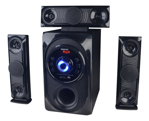 Minicomponente Qsonic Dj-6350 Negro Con Bluetooth - 220v