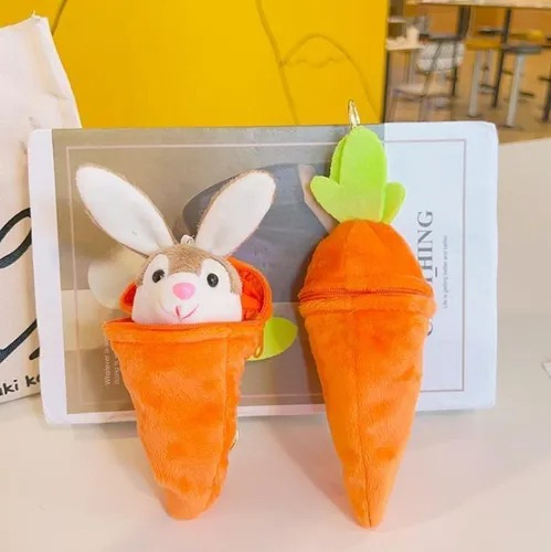 Conejo Escondido En La Zanahoriael Mejor Regalo Para Una Chicaun Regalo Para Sorprender A Las Compañeras De Claselindo Conejopeluche Conejo Colgante Decorativo Llavero Set De 2 Piezas