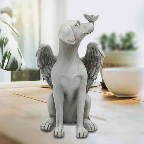 - Estatueta Estátua De Animal De Estimação Cão Anjo