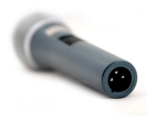 Microfone Kadosh K-98 dinâmico hipercardióide azul/prateado