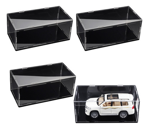 3pcs Caja Acrílica Transparente Para Maquetas De Coches  [u]