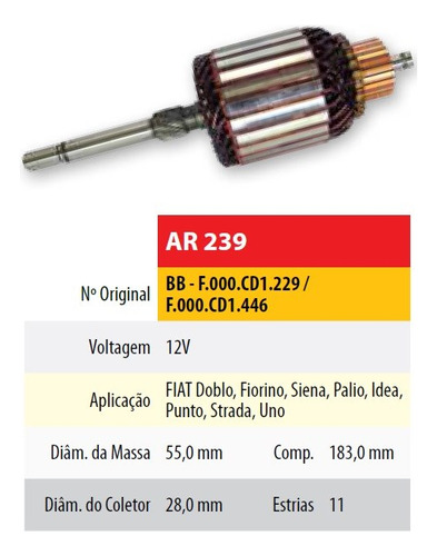 Inducido 12v Fiat Palio/siena/uno Evo Way 1.4