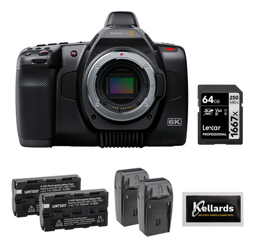 Blackmagic Design Pocket Cinema Camera 6k (canon Ef) Con Ta. Color Negro