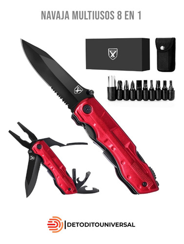 Kit Táctico Navaja Multiusos Y Linterna