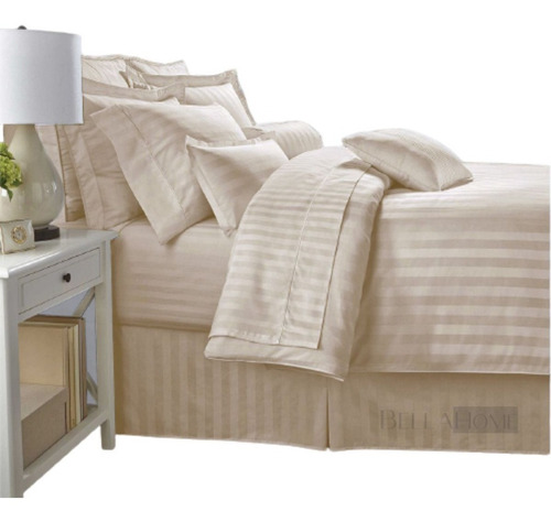 Set Duvet Beige + Juego De Sábanas King Beige 7 Piezas