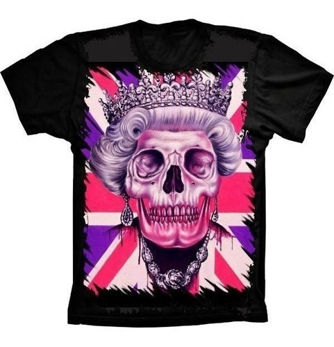 Camiseta Estilosa 3d Fullprint - Skull The Queen