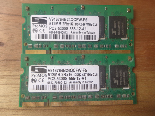 Memoria Ram Laptop Ddr2 512 Mb 667 Mhz
