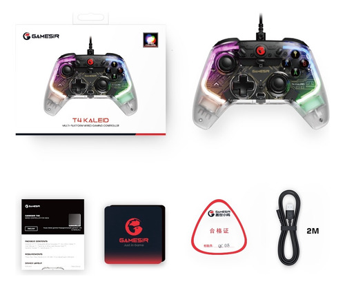 Control Gamesir Kaleid T4 Alambrico P/ Pc, Switch Y Android